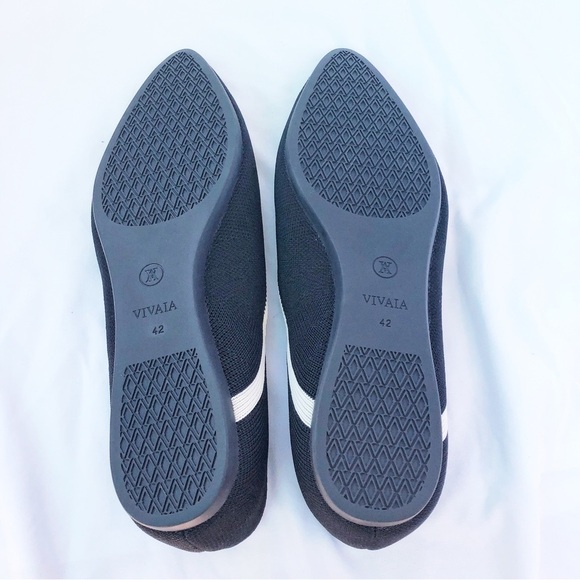 VIVAIA | NWOT POINTED-TOE V-CUT FLATS VIENNA 2.0 IN DEEP EBONY SIZE 10.5 - Picture 9 of 9